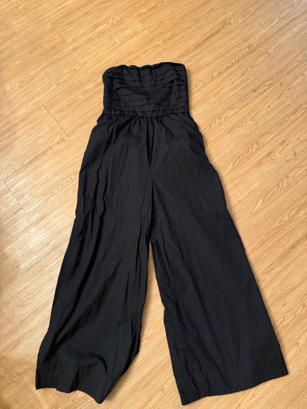 Strapless Black Wide-Leg Jumpsuit